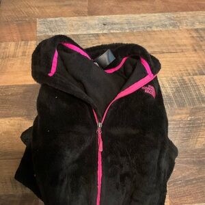 The North Face Black Fleece with Pink Trim
